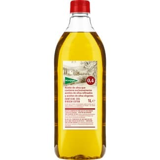 Aceite de oliva suave 0,4º contiene aceites refinados, vírgenes y 20% de virgen extra botella 1 l -