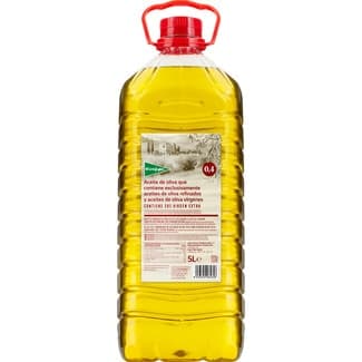 Aceite de oliva suave 0,4º contiene aceites refinados, vírgenes y 20% de virgen extra garrafa 5 l -