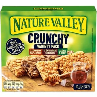 Crunchy barritas 3 variedades 5x2 unidades estuche 210 g -