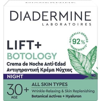 Lift+ Botology crema de noche anti-edad activos botánicos & hialurónico tarro 50 ml para todo tipo de pieles -