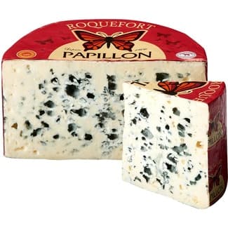 Queso francés roquefort rojo elaborado con leche cruda de oveja DOP peso aproximado pieza 1350 kg -