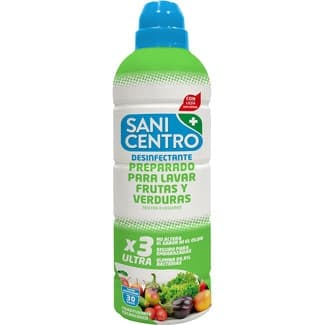 Preparado desinfectante para lavar frutas y verduras con lejía botella 750 ml 30 dosis -