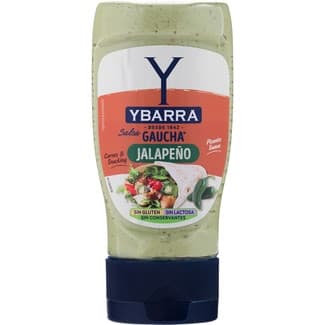 Salsa gaucha jalapeño picante suave sin gluten y sin lactosa bote 250 ml -