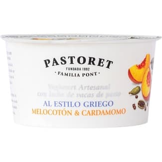 Yogur griego azucarado con naranja, melocotón y cardamomo con leche de vacas de pasto envase 150 g sin gluten -