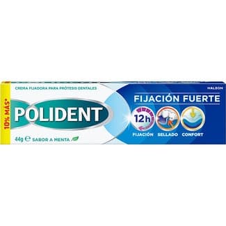Crema fijadora para prótesis dentales Fijación Fuerte sabor menta tubo 44 g -