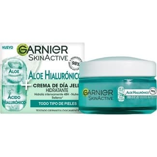 Skin Active crema de día hidratante Aloe Hialurónico con aloe vera + ácido hialurónico tarro 50 ml para todo tipo de pieles -