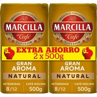 Café molido natural pack 2 paquetes 500 g -