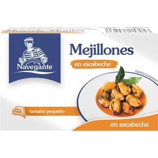 Mejillones en escabeche de las Rias Gallegas 18-22 piezas lata 68 g -