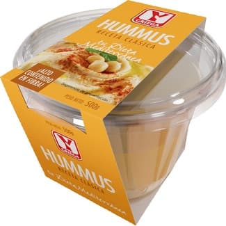 Hummus clásico sin gluten sin lactosa tarrina 500 g -