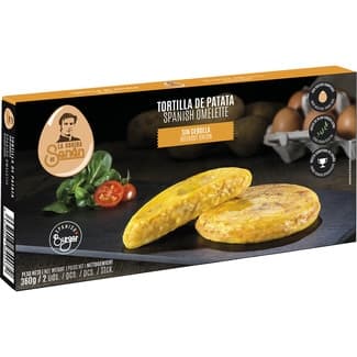 Tortilla de patata sin cebolla lista en 5 minutos sin gluten envase 360 g -
