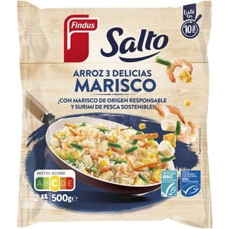 Arroz 3 delicias con marisco bolsa 500 g -