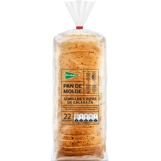 Pan de molde con semillas y pipas de calabaza bolsa 580 g -