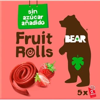 Fruit Rolls rollitos de fresa deshidratada sin gluten y sin azúcar añadido desde 3 años envase 100 g -