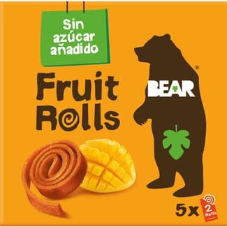 Fruit Rolls rollitos de mango deshidratada sin gluten y sin azúcar añadido desde 3 años envase 100 g -