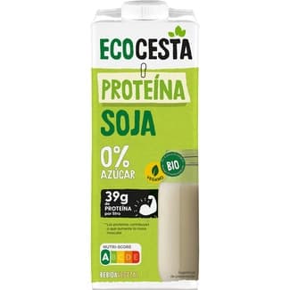 Bebida de proteína de soja ecológica 0% azúcar y vegana brik 1 l -