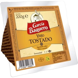 Queso viejo tostado mezcla elaborado con leche pasteurizada cuña 200 g -
