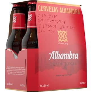 Cerveza rubia tradicional pack 6 botellas 25 cl -
