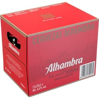 Cerveza rubia tradicional pack 12 botellas 25 cl -
