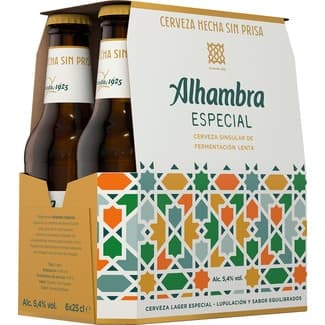 Cerveza rubia pack 6 botellas 25 cl -