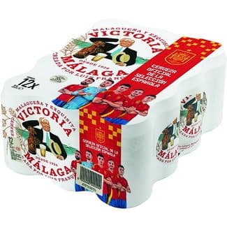 Cerveza rubia especial de Málaga pack 12 latas 33 cl -
