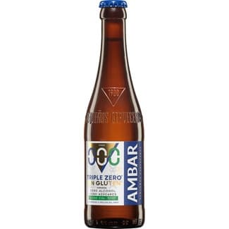 Cerveza rubia Triple Zero sin alcohol Sin Gluten botella 33 cl -