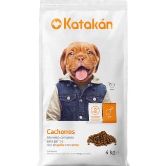 Pienso para perros cachorros con pollo y arroz sin conservantes ni colorantes bolsa 4 kg -