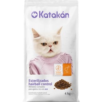 Pienso para gatos adultos esterilizados con ave sin colorantes ni conservantes bolsa 4 kg -
