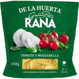 Pasta fresca ravioli al huevo relleno con tomate y mozzarella 2 raciones envase 250 g -