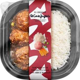 Albóndigas de ternera en salsa con arroz basmati envase 300 g -