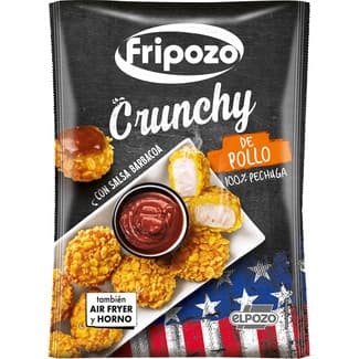 Crunchy american style 100% pechuga de pollo con salsa barbacoa envase 300 g -