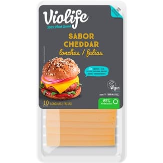 Lonchas veganas sabor cheddar envase 200 g -