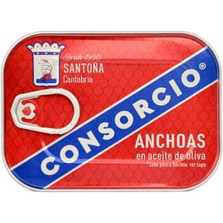 Filetes de anchoa en aceite de oliva lata 50 g neto escurrido -