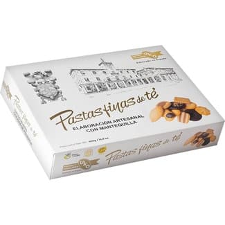 Pastas finas de té surtido selecto con mantequilla estuche 450 g -