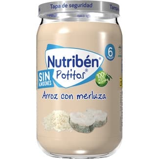 Potitos tarrito arroz con merluza sin almidones desde 6 meses tarro 235 g -