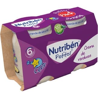 Potitos Cena tarrito crema de verduras desde 6 meses pack 2 envases 190 g -
