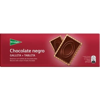 Galletas con tableta de chocolate negro estuche 150 g -