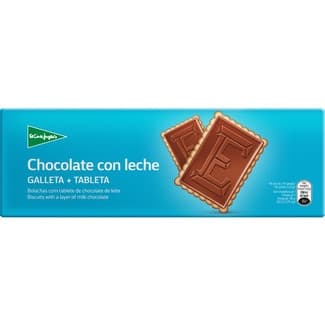 Galletas con tableta de chocolate con leche estuche 150 g -