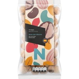 Nueces con cáscara bolsa 500 g -