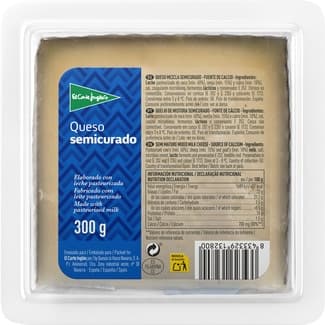 Queso semicurado mezcla elaborado con leche pasteurizada cuña 300 g -