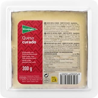 Queso curado mezcla elaborado con leche pasteurizada cuña 300 g -
