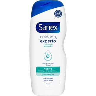 Gel de baño Aceite con prebiótico natural 0% sulfatos botella 600 ml para todo tipo de piel/piel seca -