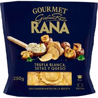 Pasta fresca ravioli al huevo relleno de trufa blanca, setas y queso 2 raciones envase 250 g -