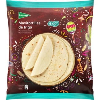 Maxi tortillas de trigo 6 unidades envase 370 g -