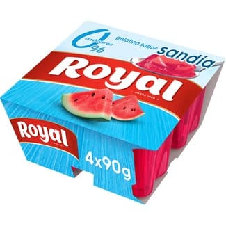 Gelatina sabor a sandía 0% azúcares añadidos sin gluten pack 4 unidades 90 g -