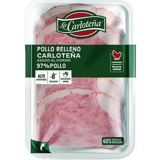 Pollo relleno asado al horno en lonchas sin gluten envase 125 g -