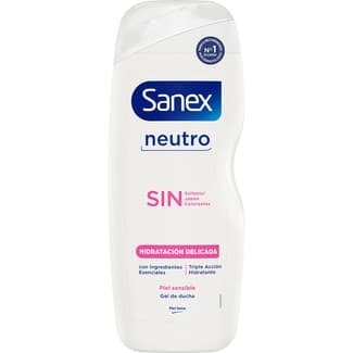 Gel de baño Neutro Hidratación Delicada con ingredientes esenciales botella 600 ml para piel sensible -