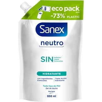 Gel de baño Neutro Hidratante con ingredientes esenciales eco pack envase 950 ml para todo tipo de piel -