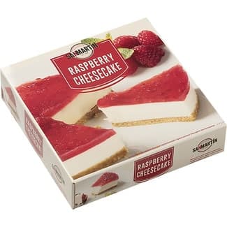 Tarta de queso con frambuesas caja 390 g -