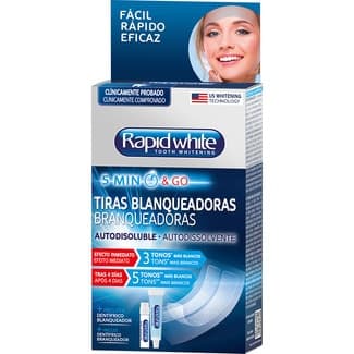 Tiras dentales blanqueadoras con pasta de dientes blanqueadora -