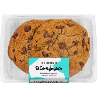 Cookies con pepitas de chocolate 4 unidades envase 300 g -